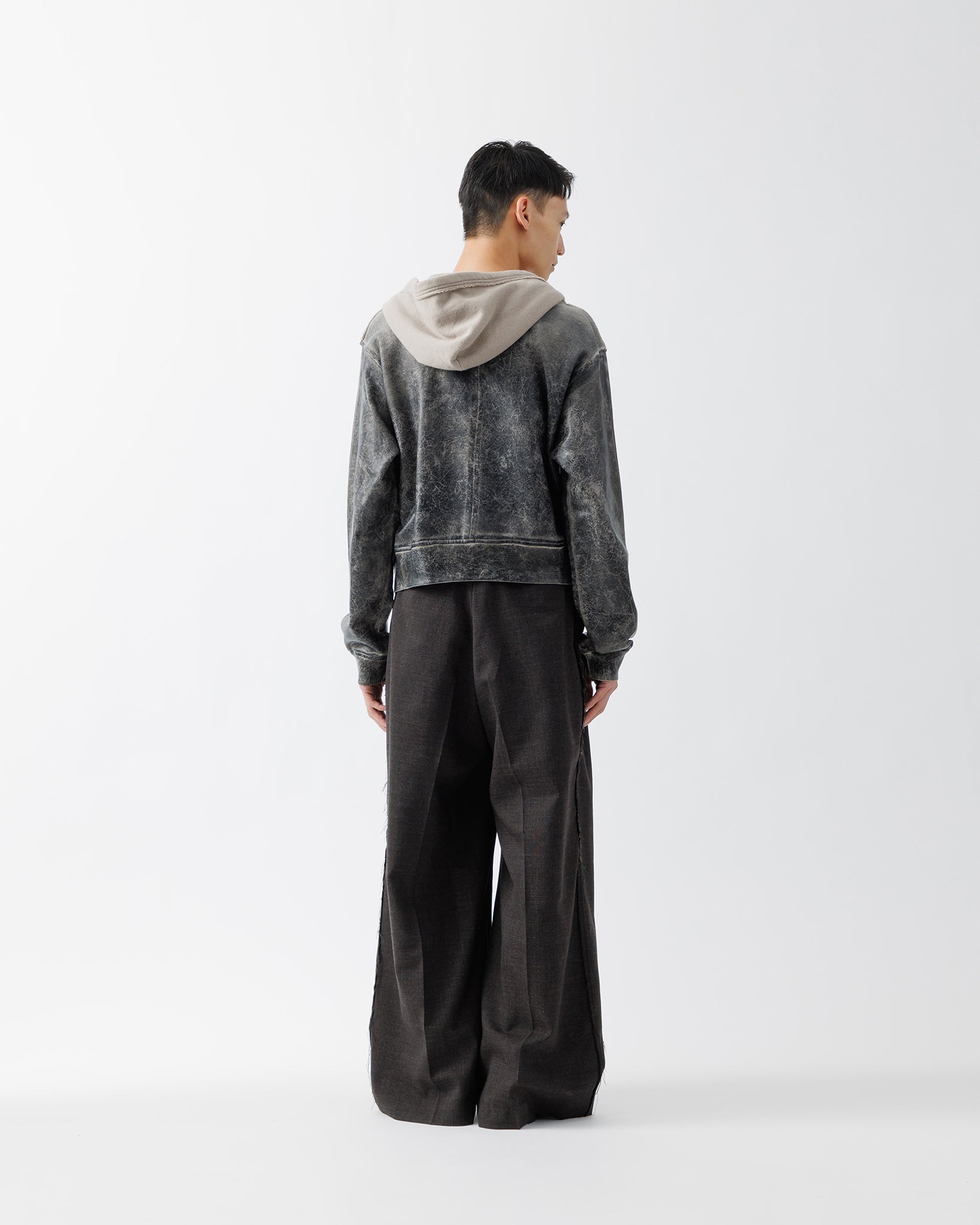 CRACKING COATED RIDERS PARKA .15【SAND BEIGE BASE】