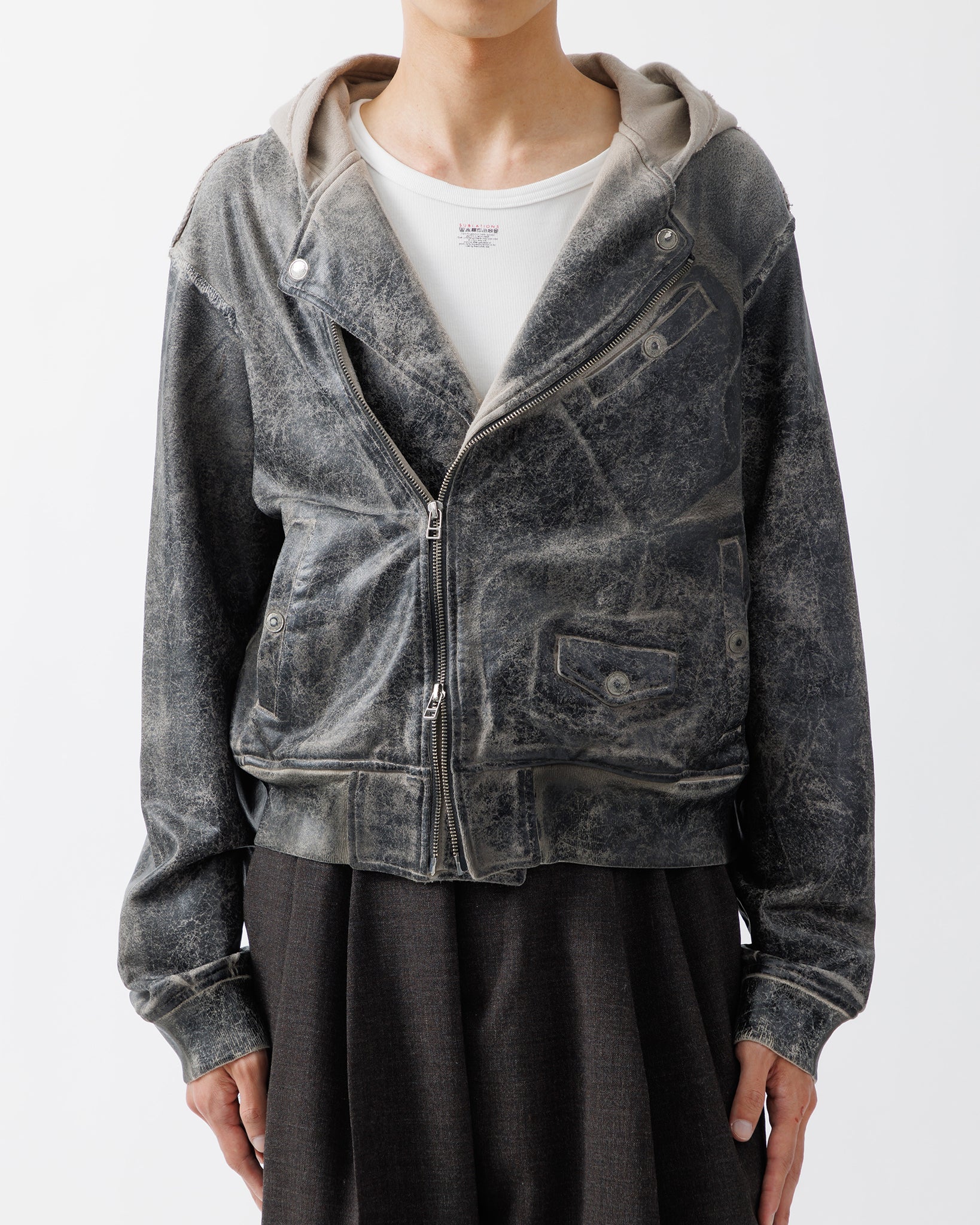 CRACKING COATED RIDERS PARKA .15【SAND BEIGE BASE】