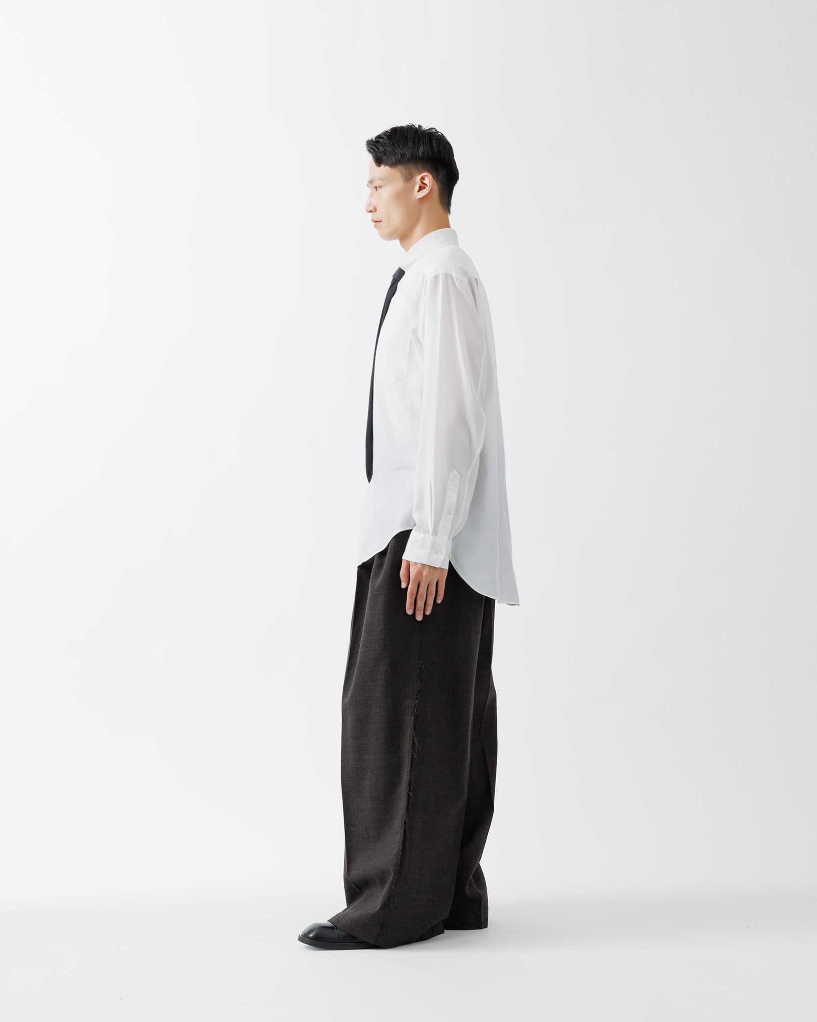 KIVULI PRINT NARROW TIE .15【DARK KHAKI】