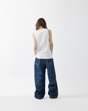 LOGO PRINT RIB TANKTOP .15【WHITE】 – SUBLATIONS
