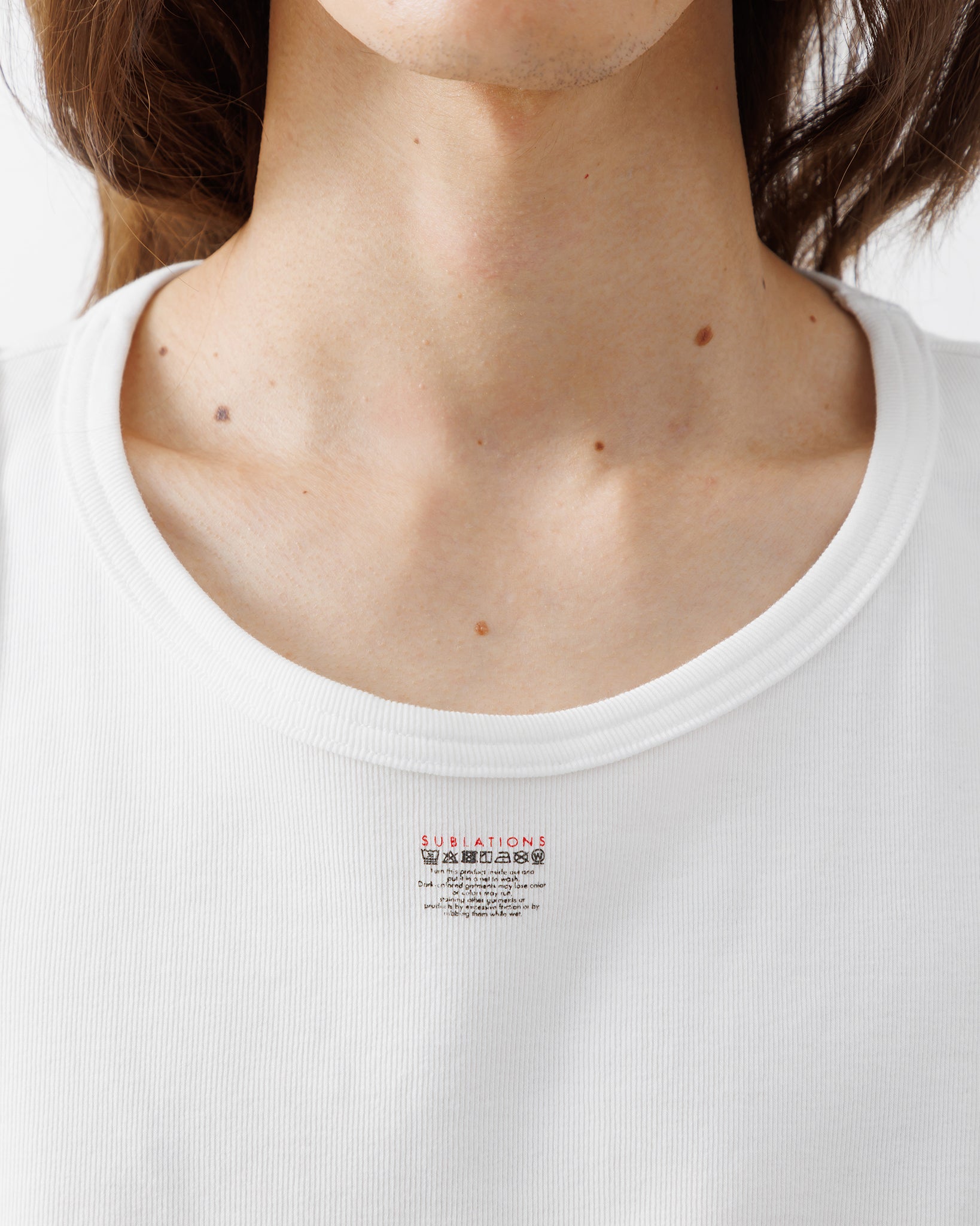 LOGO PRINT RIB TANKTOP .15【WHITE】