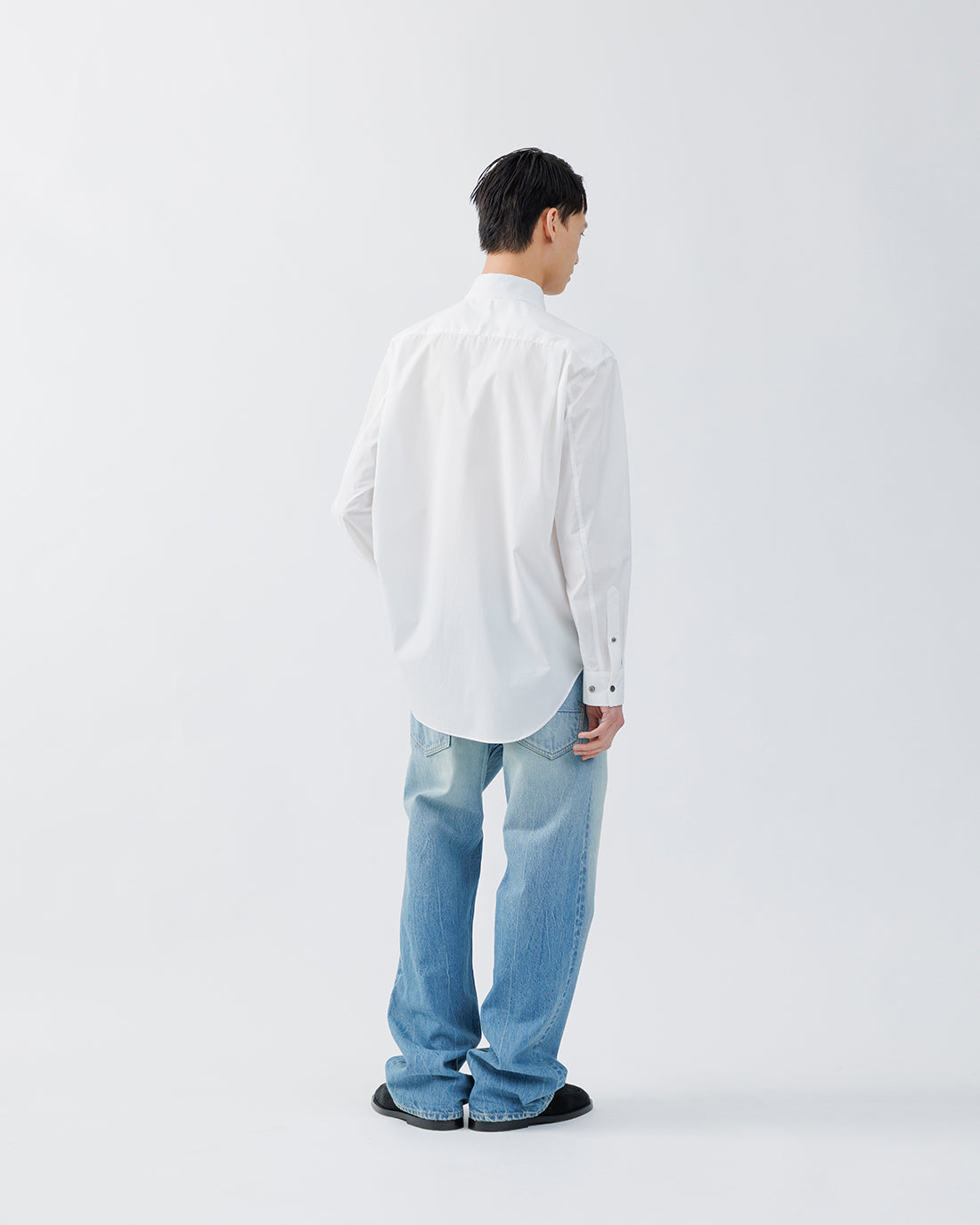 REGULAR FIT TAB COLLAR SHIRT【WHITE】 – SUBLATIONS