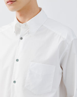 REGULAR FIT TAB COLLAR SHIRT【WHITE】 – SUBLATIONS