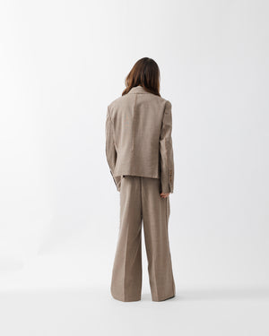 パンツ SUBLATIONS ROUGH WOOL 3TUCK BAGGY TROUSE SUPER140 3TUCK BAGGY TROUSERS .14【TENEBROSO GREY】 – SUBLATIONS パンツ