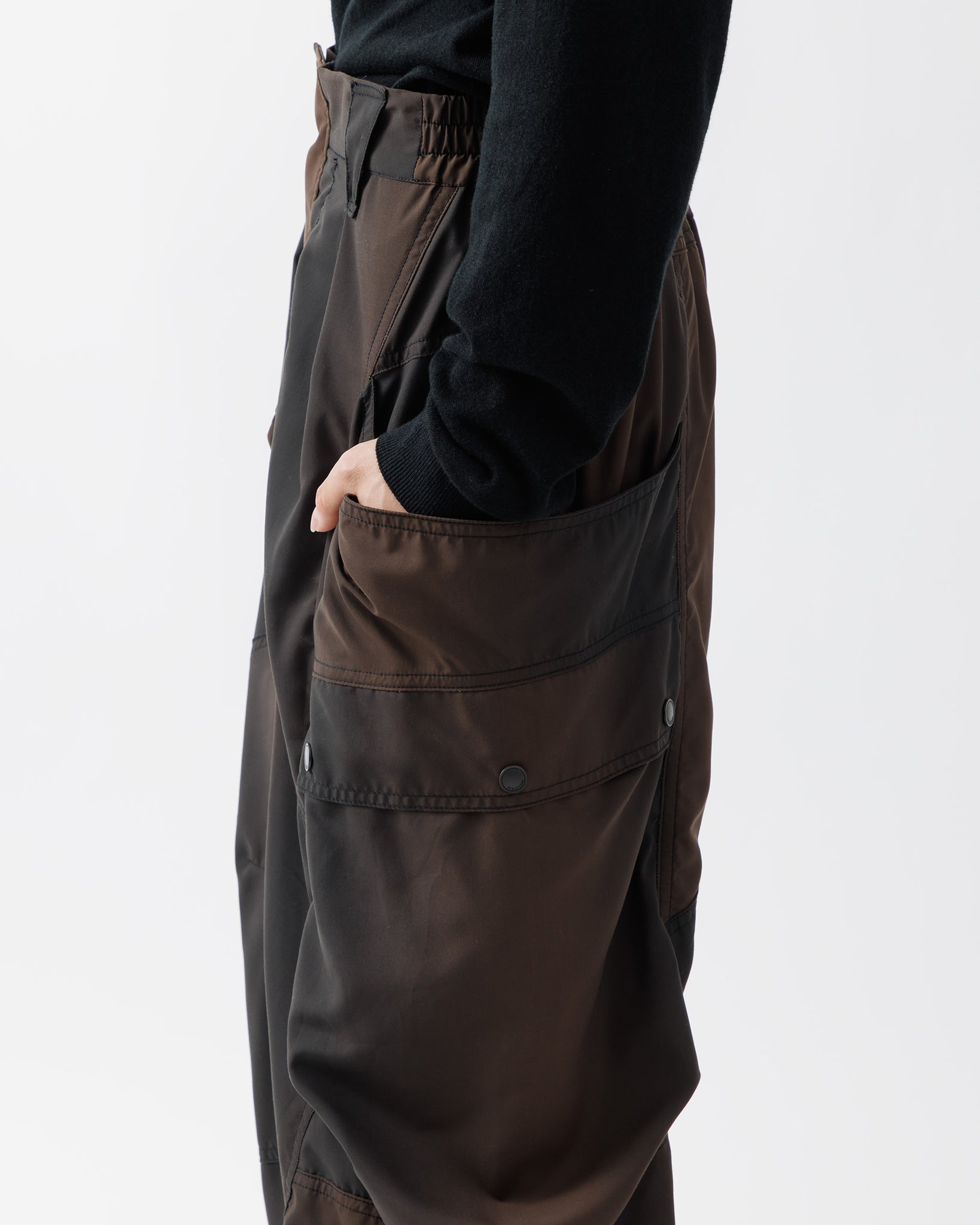 KIVULI PRINT BANANA CUTTING PANTS .15【DARK BROWN】