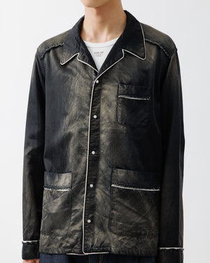 RUSTY SATIN PAJAMA SHIRT .15【BLACK】 – SUBLATIONS