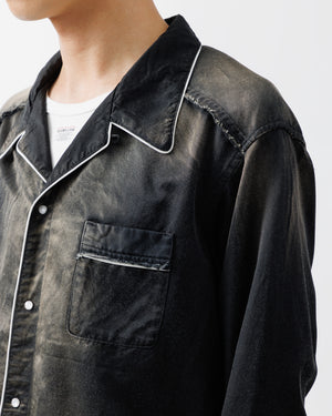RUSTY SATIN PAJAMA SHIRT .15【BLACK】 – SUBLATIONS