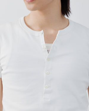 CLASSIC RIB HENRY T-SHIRT【WHITE】 – SUBLATIONS