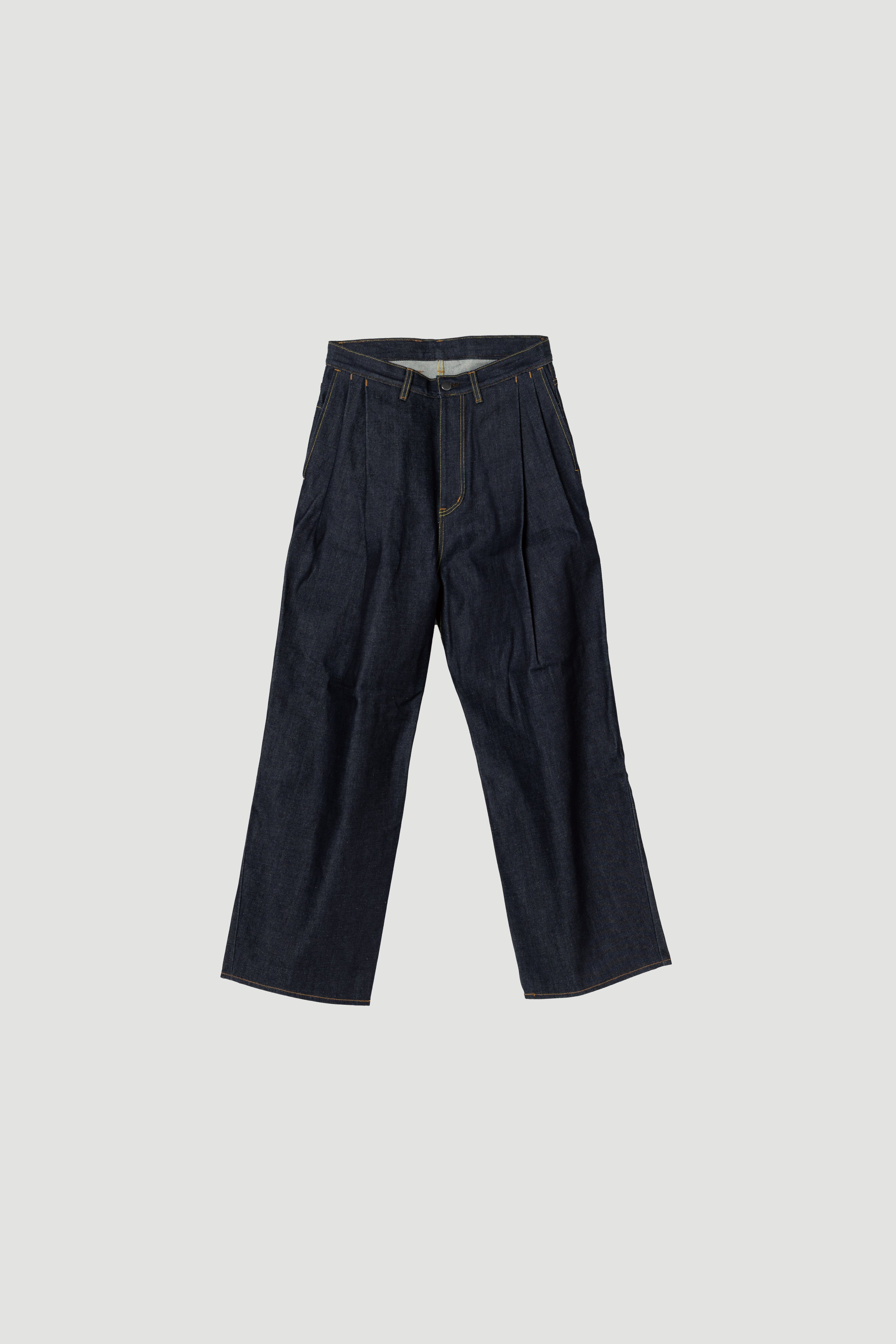 【美品】sublations 2tuck wide denim pants裾幅約25cm