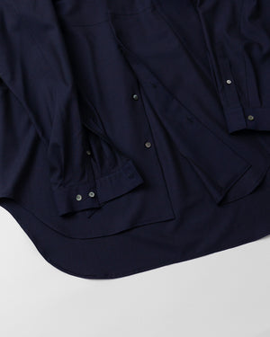 WASHABLE WOOL BOW TIE BLOUSE .08 [NAVY]