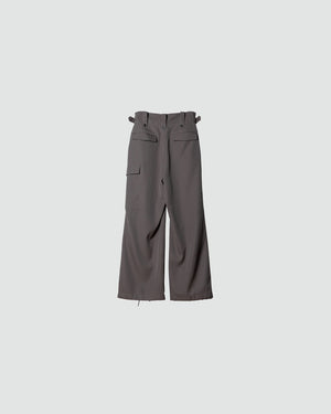 HEAVY WOOL GABARDINE GURKHA CARGO PANTS .10【GUNMETAL】 – SUBLATIONS