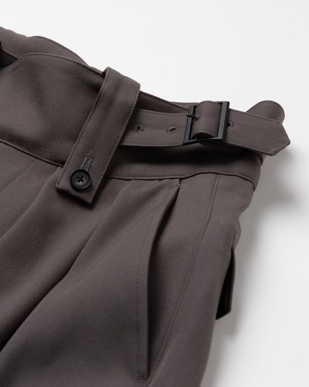 HEAVY WOOL GABARDINE GURKHA CARGO PANTS .10 [GUNMETAL]