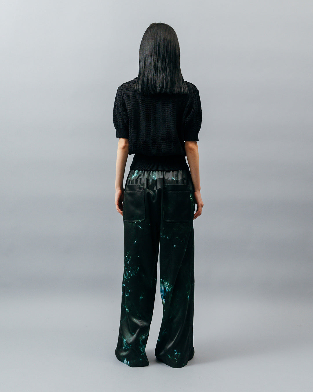 GRAPHIC PRINT PANEL EASY PANTS .09 [GREEN GEM]