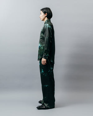 GRAPHIC PRINT PANEL EASY PANTS .09【GREEN GEM】