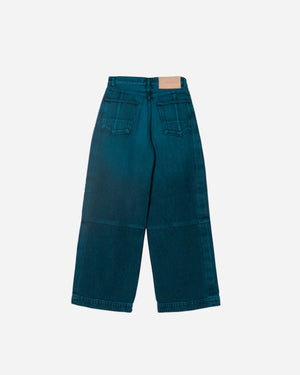 WIDE SEAM DENIM BAGGY PANTS .09 [BLUE BLACK]