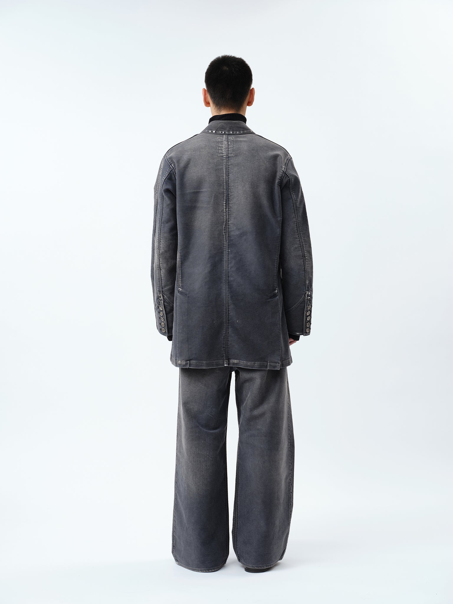 MOLESKINE 2TUCK WIDE BAGGY PANTS .12【BLACK】