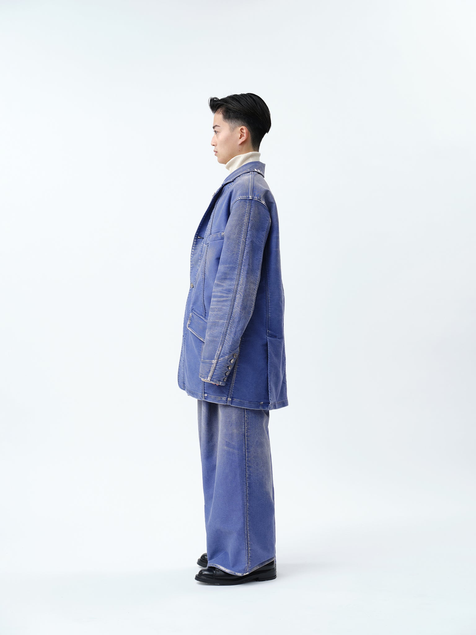 MOLESKINE 2TUCK WIDE BAGGY PANTS .12【CLASSIC BLUE】