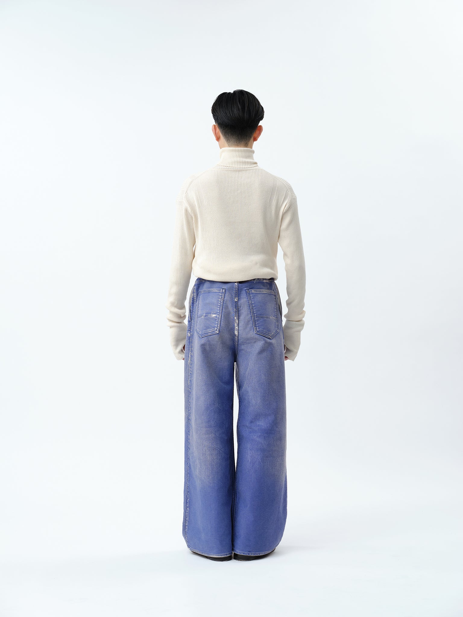 MOLESKINE 2TUCK WIDE BAGGY PANTS .12【CLASSIC BLUE】