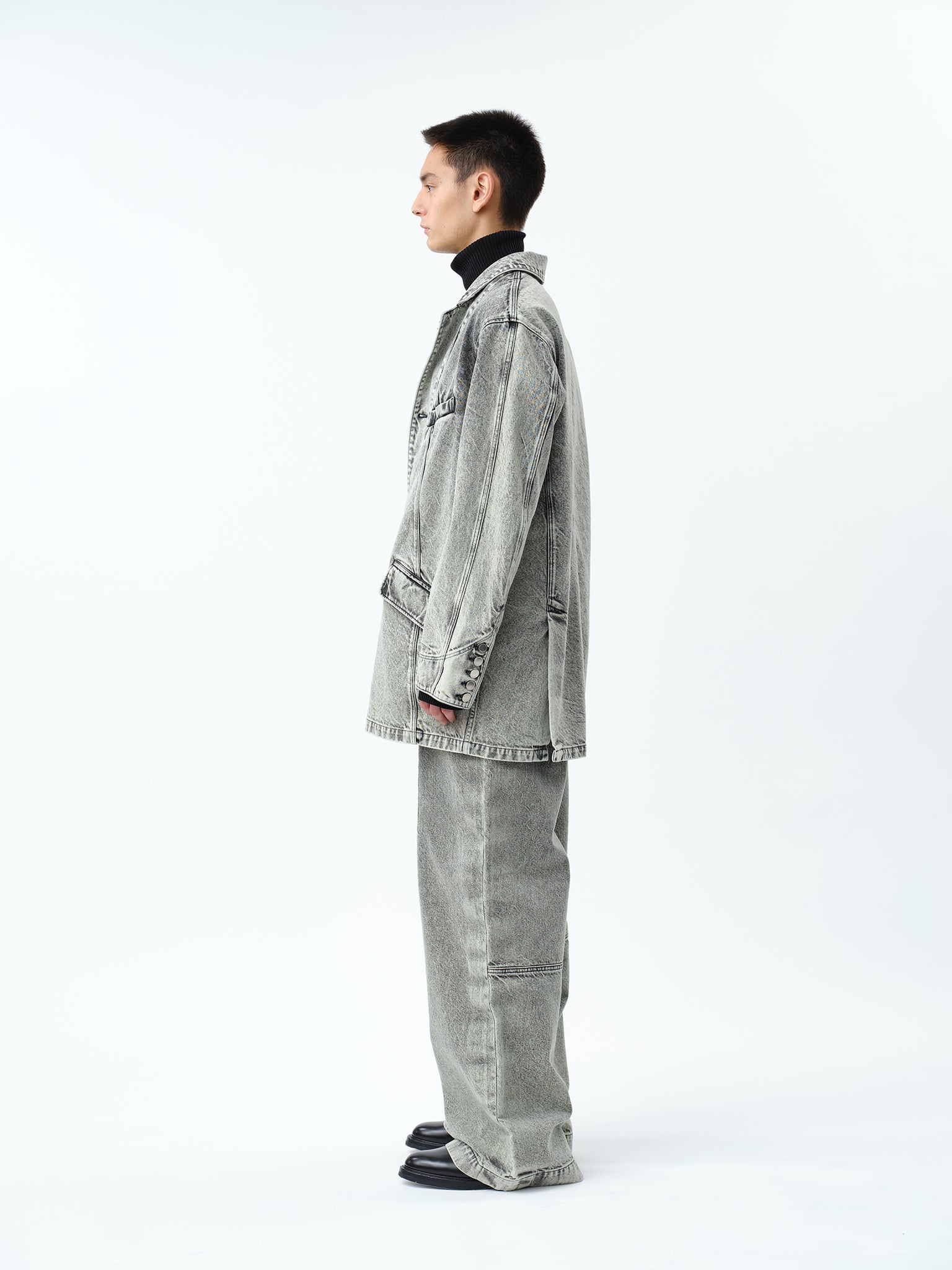 DENIM PRISONER COVERALL JACKET .12【LUNA WHITE】