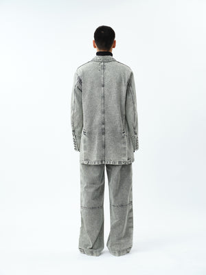 DENIM PRISONER COVERALL JACKET .12【LUNA WHITE】