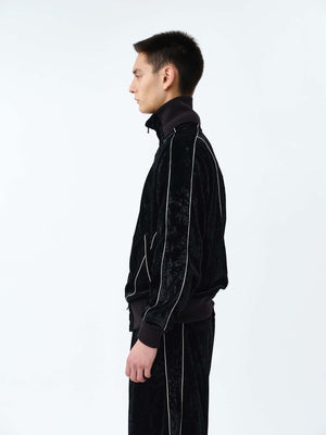 VELVET TRACK REGULAR FIT JACKET .12【BLACK】