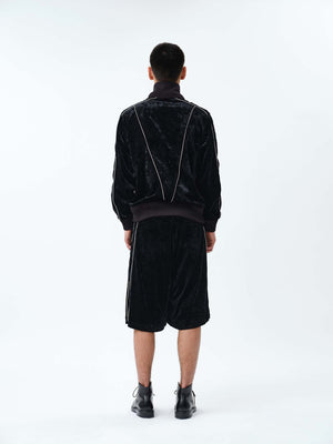 VELVET TRACK REGULAR FIT JACKET .12【BLACK】