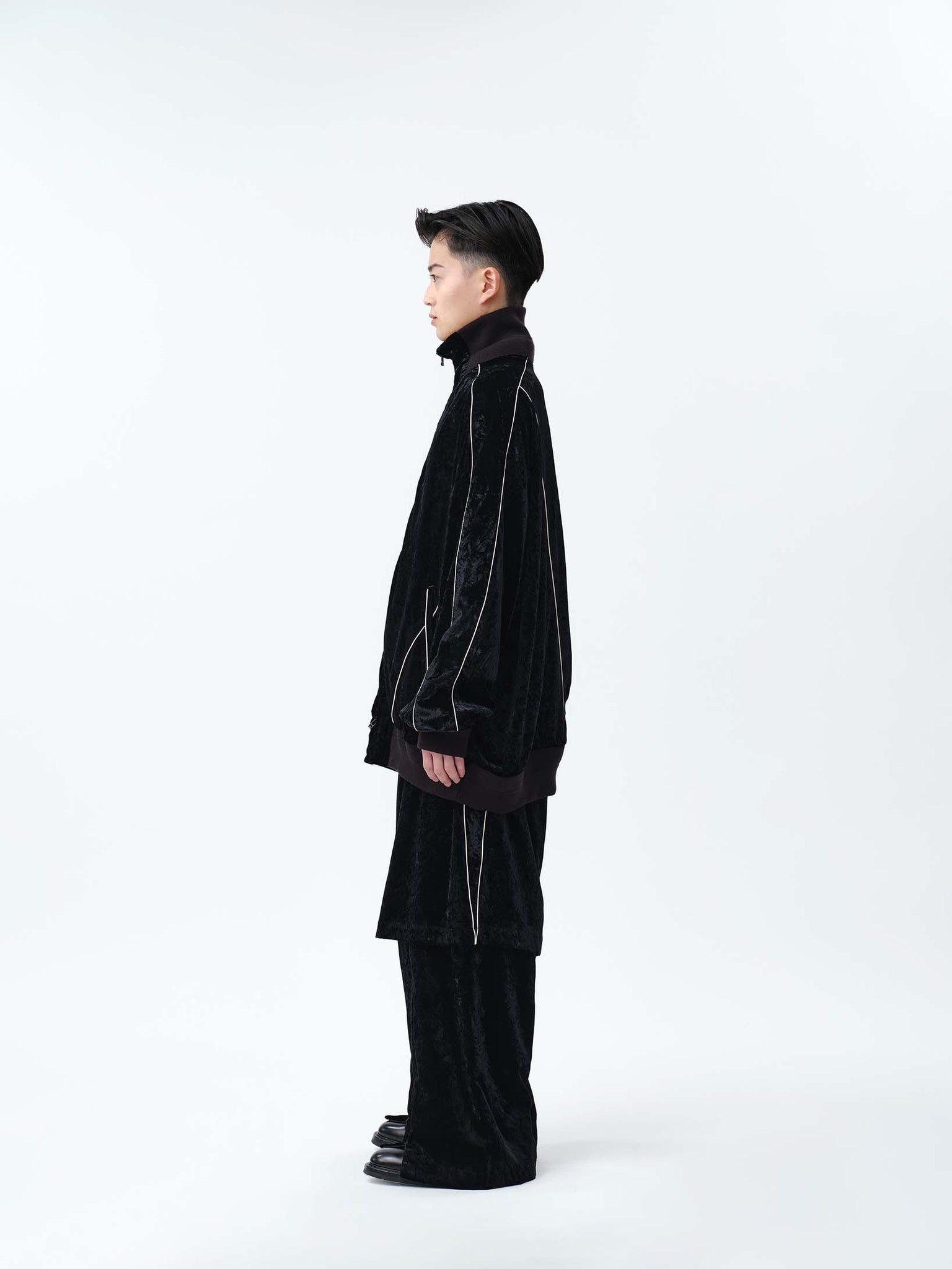 VELVET TRACK OVER JACKET .12【BLACK】