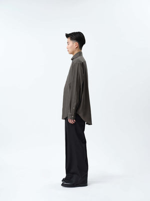 REGULAR FIT TAB COLLAR SHIRT .12【CHARCOAL】