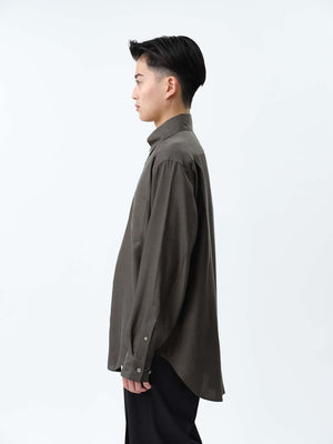 REGULAR FIT TAB COLLAR SHIRT .12【CHARCOAL】