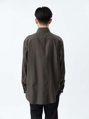 REGULAR FIT TAB COLLAR SHIRT .12【CHARCOAL】