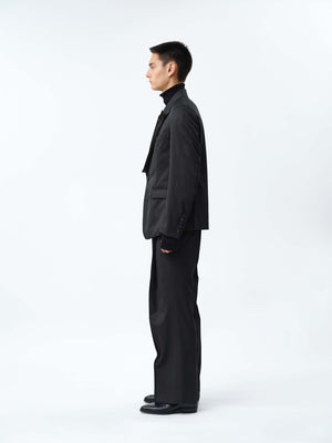 SUPER140 PINTUCK BAGGY EASY TROUSERS .12【TENEBROSO GREY】