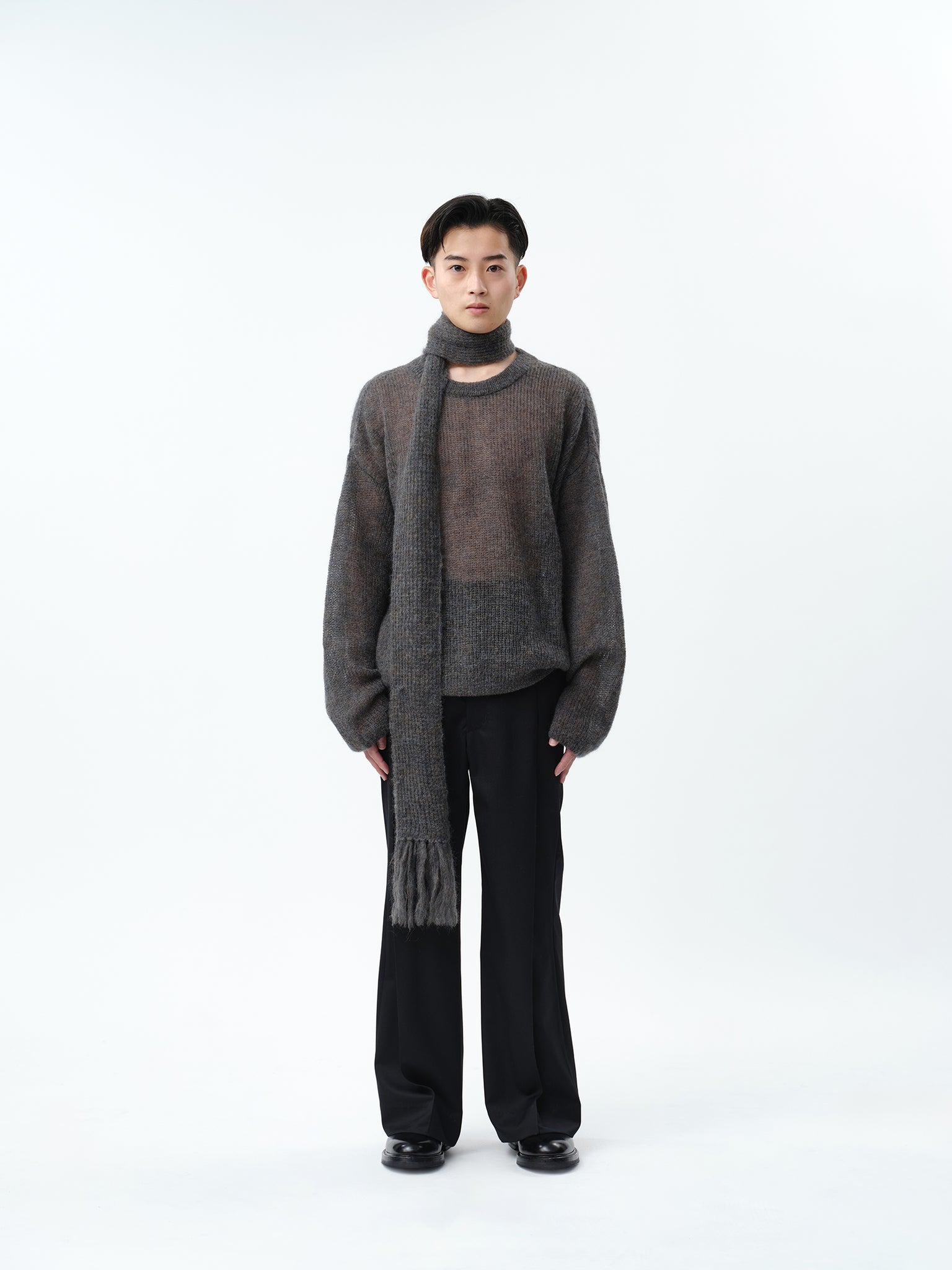 MOHAIR LOW GAUGE P/O KNIT .12【CHARCOAL】