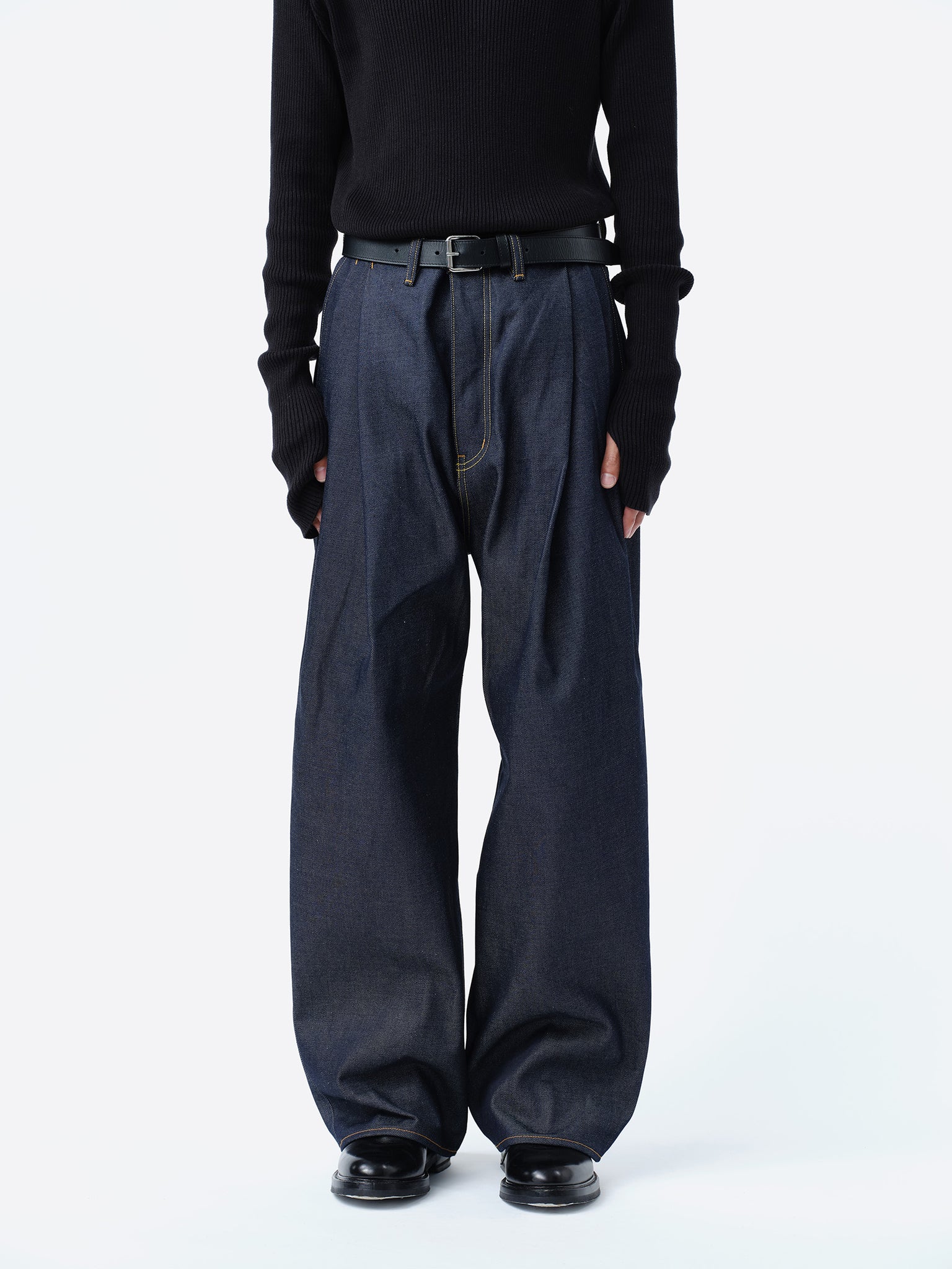 2TUCK WIDE DENIM PANTS -ENTASIS Mk-Ⅱ- .10【RIGID INDIGO】