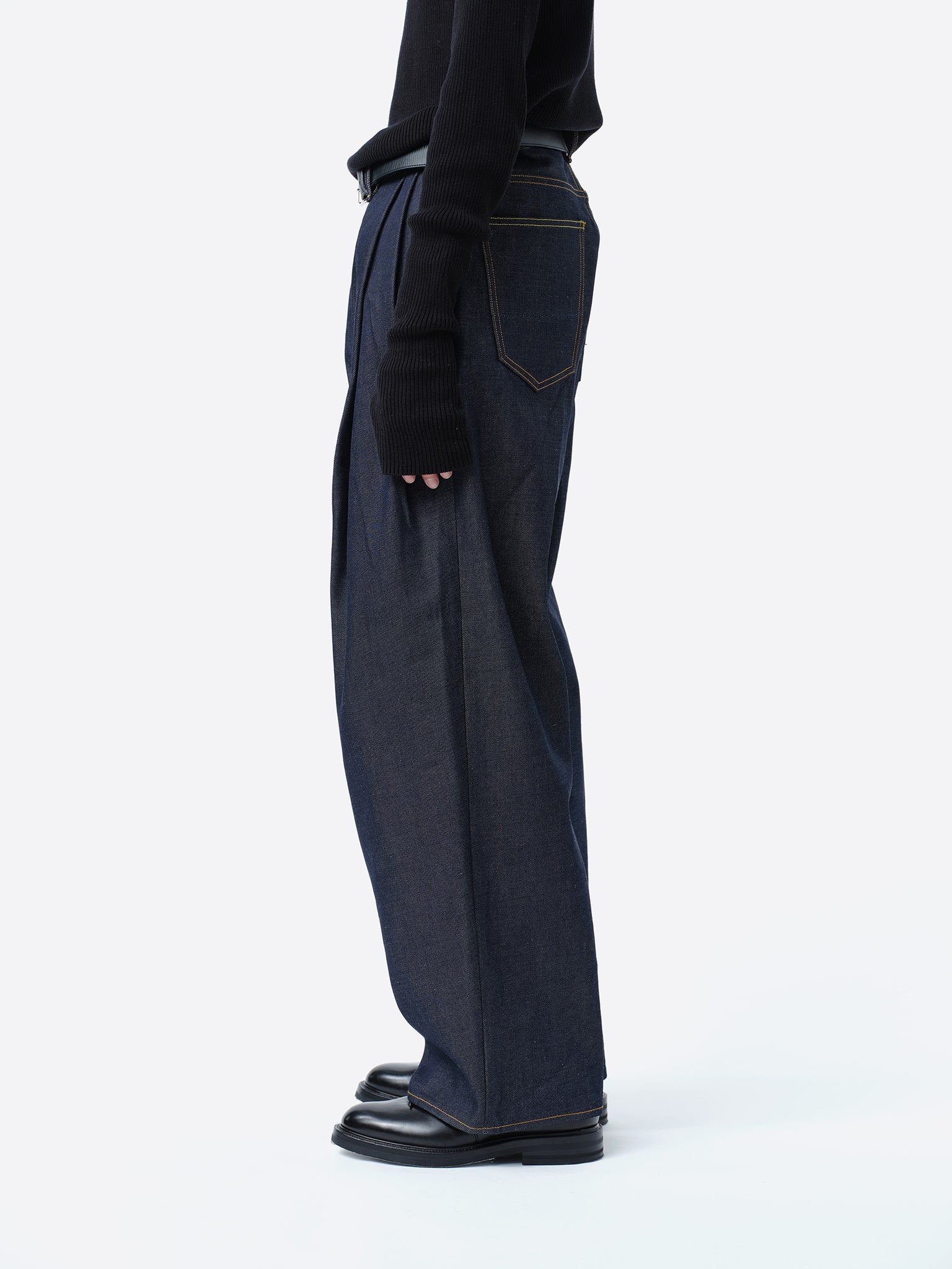 2TUCK WIDE DENIM PANTS -ENTASIS Mk-Ⅱ- .10【RIGID INDIGO】