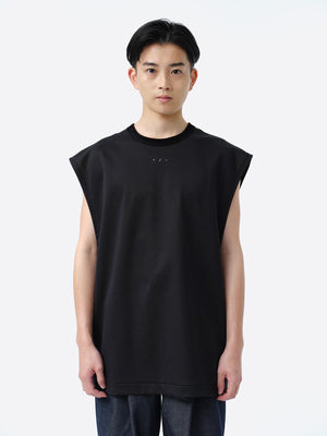 LOGO SLEEVELESS CUT-SEW .11 【BLACK】