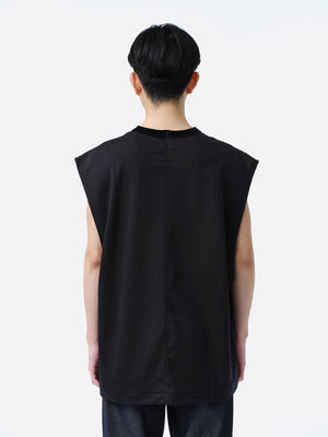 LOGO SLEEVELESS CUT-SEW .11 【BLACK】