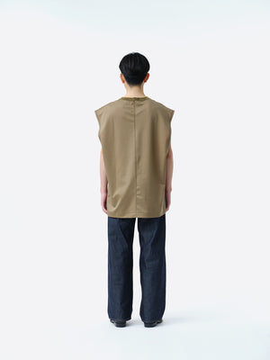 LOGO SLEEVELESS CUT-SEW .11 【KHAKI ORANGE】