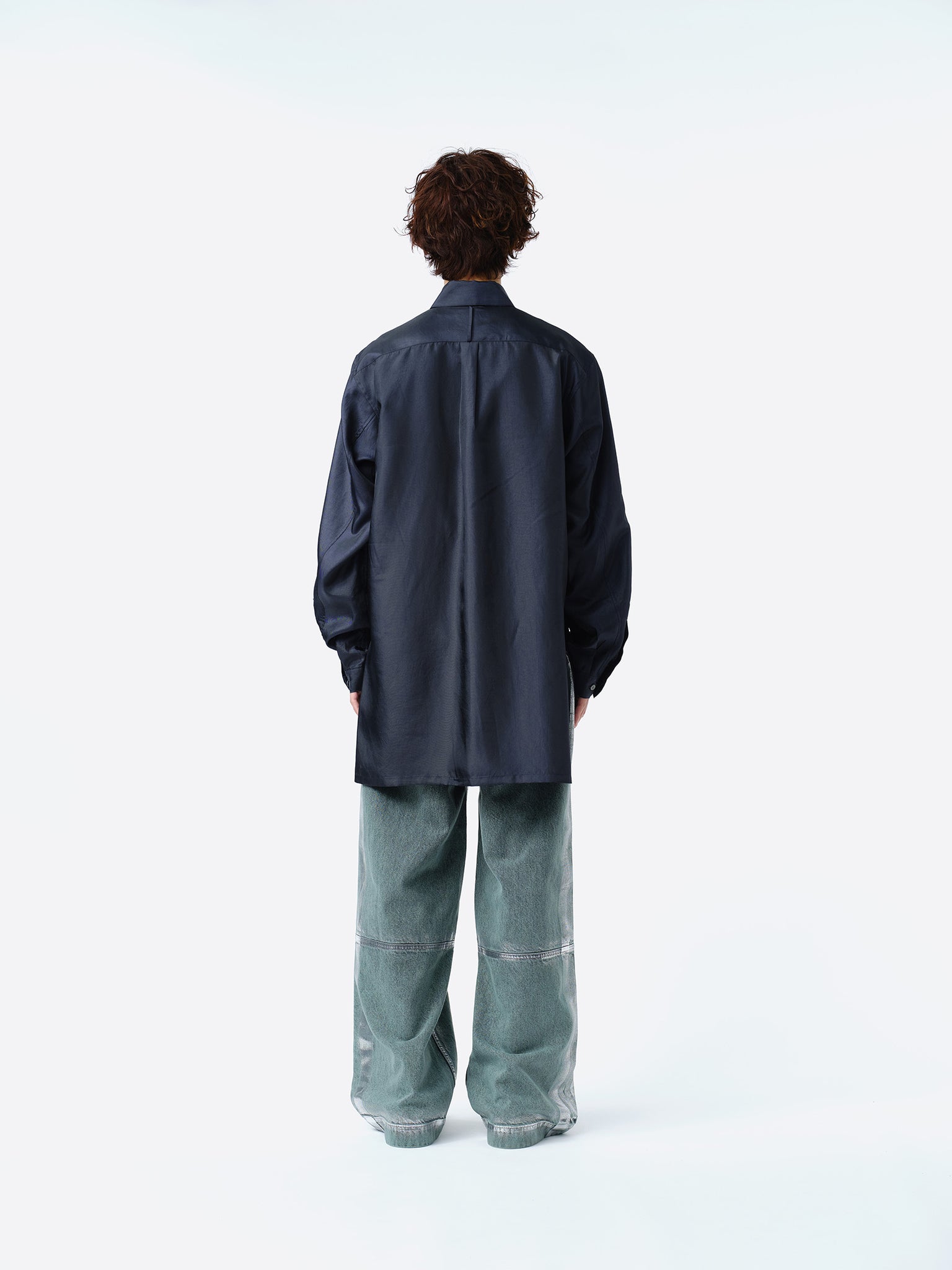 IRIDESCENT SEAM POCKET SHIRT .11 [NIGHT NAVY]