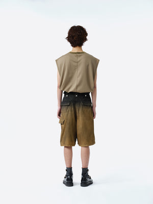 DENIM GURKHA CARGO SHORT PANTS .11【CANYON BLACK】