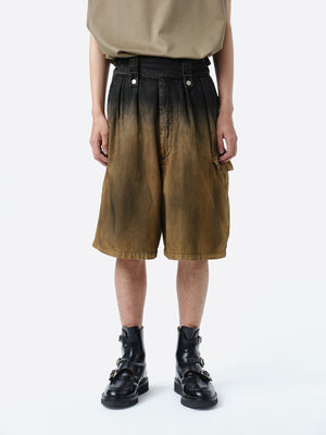 DENIM GURKHA CARGO SHORT PANTS .11【CANYON BLACK】