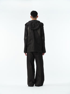 GARMENT DYED 2TUCK WIDE BAGGY PANTS .13【ASH BLACK】