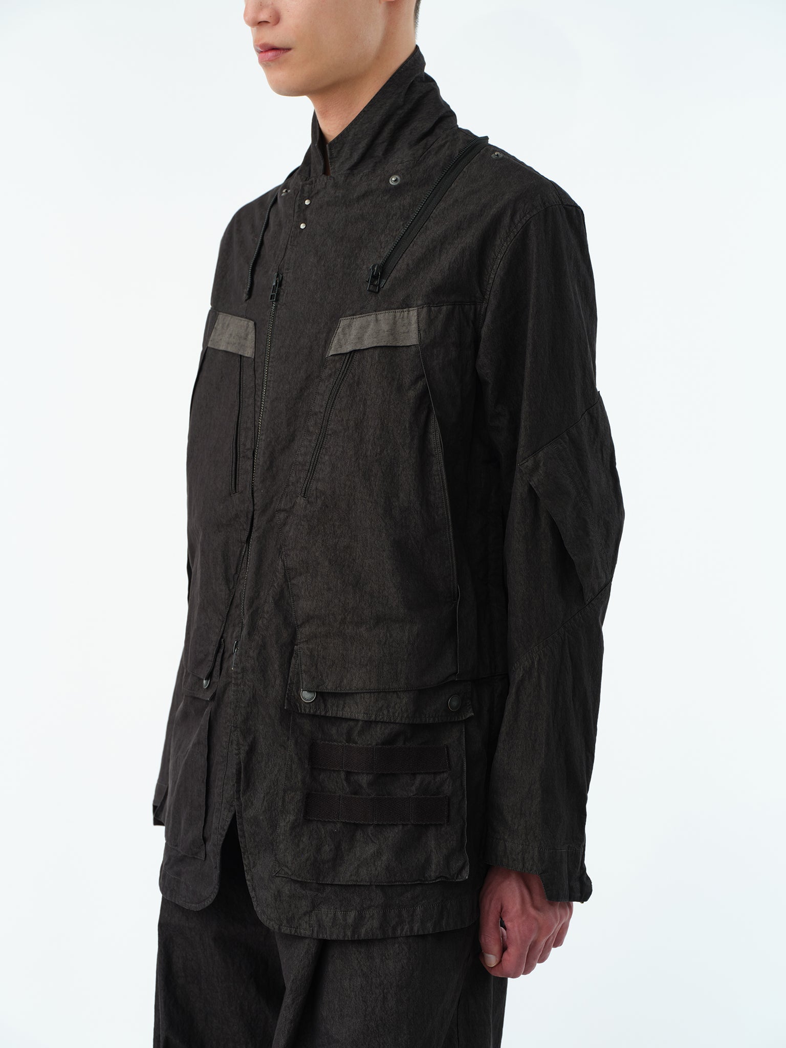 GARMENT DYED TACTICAL JACKET .13【ASH BLACK】