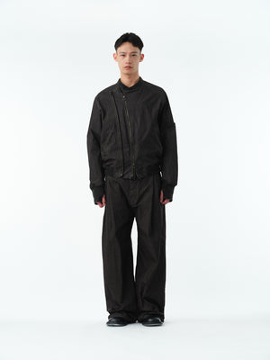 GARMENT DYED ADJUSTABLE MA-1 .13【ASH BLACK】