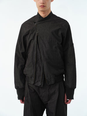 GARMENT DYED ADJUSTABLE MA-1 .13【ASH BLACK】