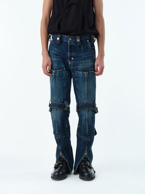 BONDAGE DENIM PANTS .13【USED INDIGO】