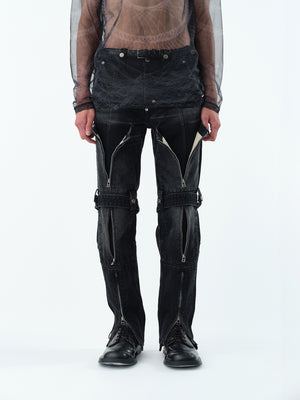 BONDAGE DENIM PANTS .13【USED BLACK】