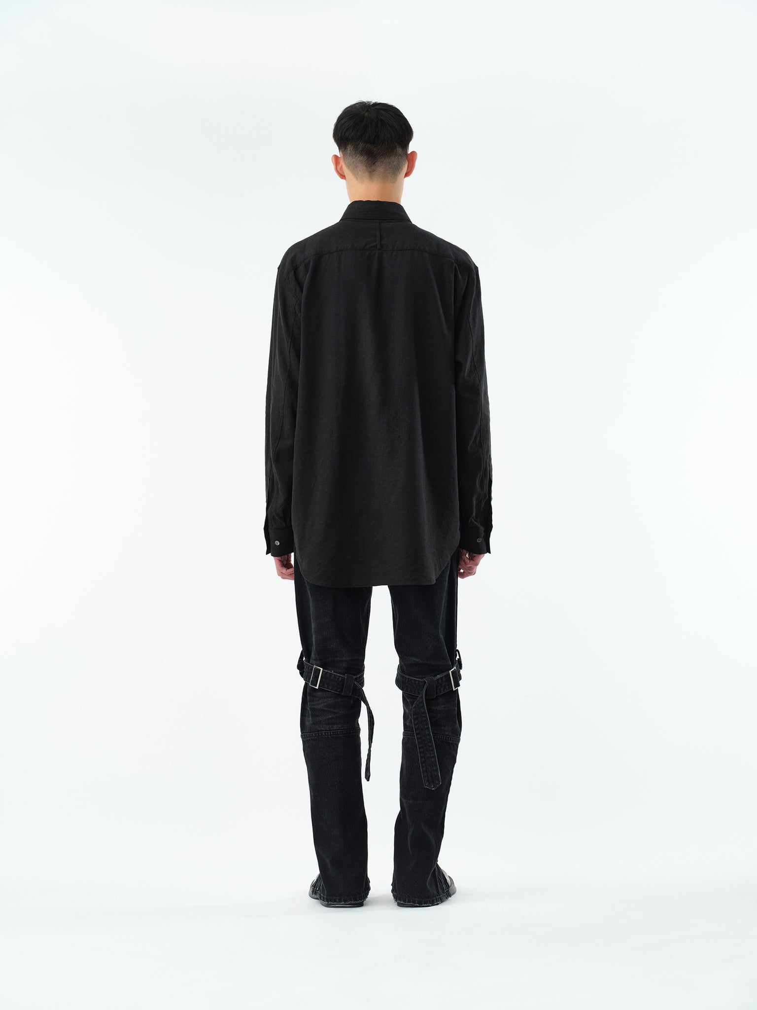 REGULAR FIT TAB COLLAR SHIRT .13【BLACK】