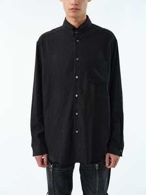 REGULAR FIT TAB COLLAR SHIRT .13【BLACK】