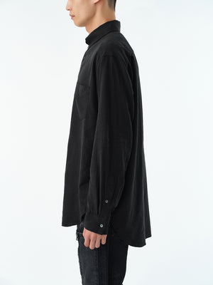 REGULAR FIT TAB COLLAR SHIRT .13【BLACK】