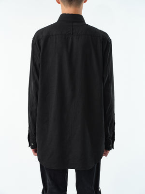 REGULAR FIT TAB COLLAR SHIRT .13【BLACK】